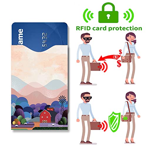 Set of 8 Purple RFID Blocking Credit Card Sleeves
