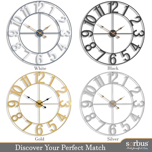 32" Sorbus Large Wall Clock for Living Room or Kitchen