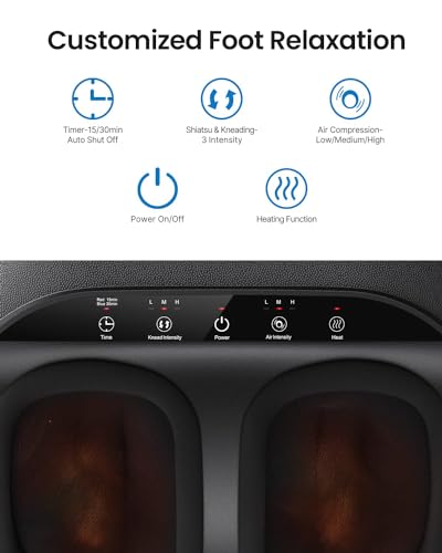 RENPHO Foot Massager for Tired Muscles - Men Size 12 (Black)