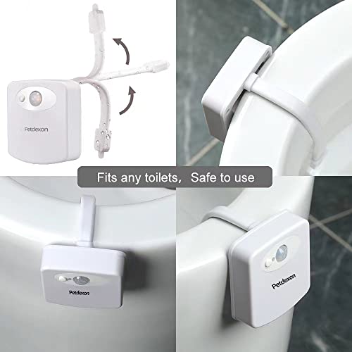 Petdexon Motion Sensor Toilet Bowl Night Light - Unique Gift