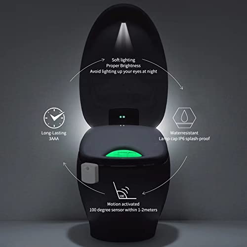 Petdexon Motion Sensor Toilet Bowl Night Light - Unique Gift