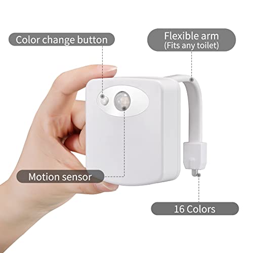 Petdexon Motion Sensor Toilet Bowl Night Light - Unique Gift