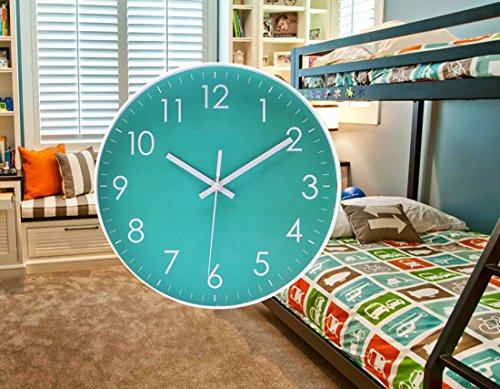 Epy Huts Modern Simple Teal Wall Clock