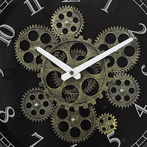 Vintage Industrial Steampunk Moving Gear Wall Clock (15")
