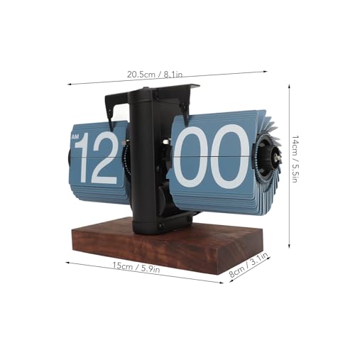 Automatic Turning Tube Clock - Retro Desk Clock (Blue)