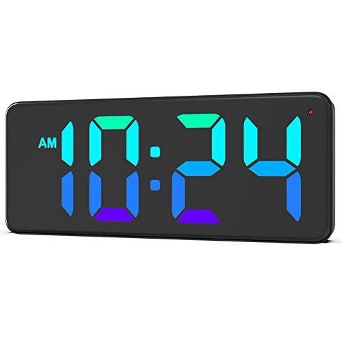 XUANZIT LED Digital Wall Clock with RGB Display