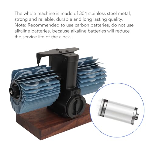 Automatic Turning Tube Clock - Retro Desk Clock (Blue)