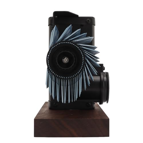 Automatic Turning Tube Clock - Retro Desk Clock (Blue)