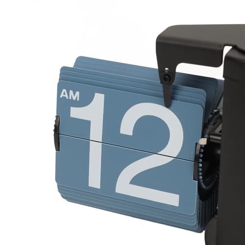 Automatic Turning Tube Clock - Retro Desk Clock (Blue)