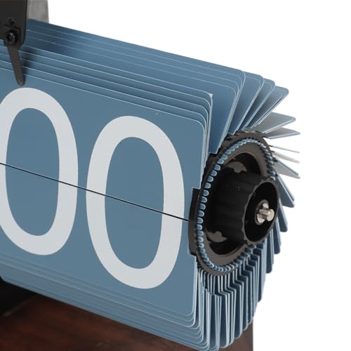 Automatic Turning Tube Clock - Retro Desk Clock (Blue)