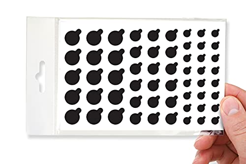 57-Pack Black Webcam/Camera Vinyl Covers with Multiple Sizes