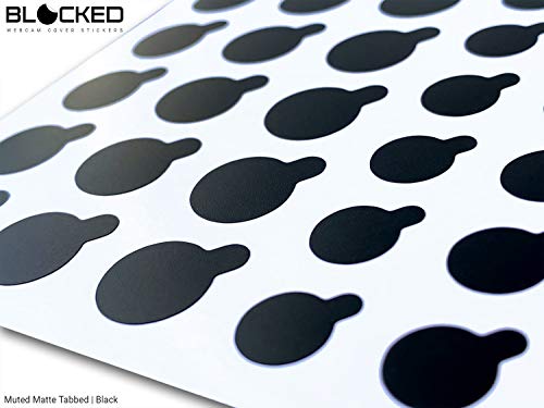 57-Pack Black Webcam/Camera Vinyl Covers with Multiple Sizes