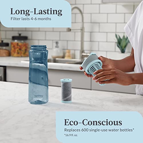 Contigo Freeflow Filtration Water Bottle, 24oz Dark Ice