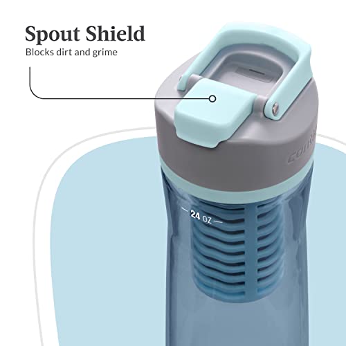 Contigo Freeflow Filtration Water Bottle, 24oz Dark Ice