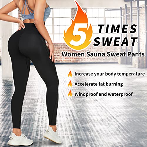 AGILONG Women's High Waist Sauna Sweat Pants