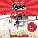 West Bend Stir Crazy 4Qt Popcorn Popper - Red