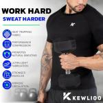 Kewlioo Sauna Suit Shirt - Men's Versatile Heat Shaper