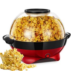 HOUSNAT Electric Popcorn Maker: Quick-Heat, Stirring, 28 Cups