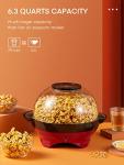 HOUSNAT Electric Popcorn Maker: Quick-Heat, Stirring, 28 Cups