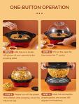 HOUSNAT Electric Popcorn Maker: Quick-Heat, Stirring, 28 Cups