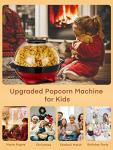 HOUSNAT Electric Popcorn Maker: Quick-Heat, Stirring, 28 Cups
