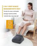 2-in-1 Foot and Back Massager with Heat