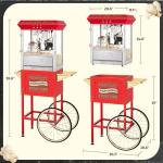 Perfect Popcorn Machine with Cart and Stainless Steel