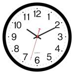 Foxtop Black Silent Non-Ticking 12" Battery-Operated Wall Clock
