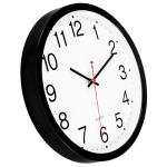 Foxtop Black Silent Non-Ticking 12" Battery-Operated Wall Clock
