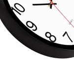 Foxtop Black Silent Non-Ticking 12" Battery-Operated Wall Clock
