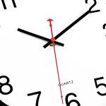 Foxtop Black Silent Non-Ticking 12" Battery-Operated Wall Clock