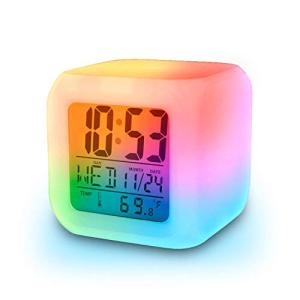 vinmax Glowing Cube 7 Colors LED Clock