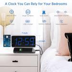 Seniors Alarm Clock with Big Numbers and USB Port