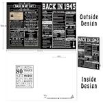 Vintage 1944 Birthday Card for 80th Celebration