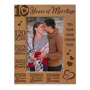 KATE POSH Engraved 10th Wedding Anniversary Wood Frame