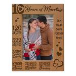 KATE POSH Engraved 10th Wedding Anniversary Wood Frame