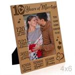 KATE POSH Engraved 10th Wedding Anniversary Wood Frame