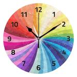 Rainbow Wall Clocks for Bedroom and Kitchen Decor