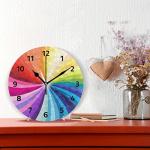 Rainbow Wall Clocks for Bedroom and Kitchen Decor