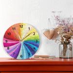 Rainbow Wall Clocks for Bedroom and Kitchen Decor