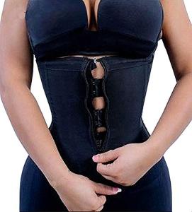 YA2219 Black Latex Waist Trainer for Women