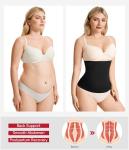 Nebility Women's Black Tummy Control Waist Cincher