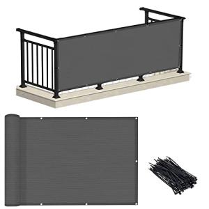 Charcoal Balcony Fence Cover for Privacy and Protection