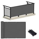 Charcoal Balcony Fence Cover for Privacy and Protection