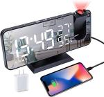 Hanaix Projection Alarm Clock with USB Charger Port