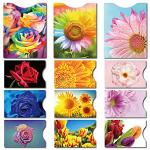 12 RFID Blocking Sleeves: Flowers Design for Cards & Passport