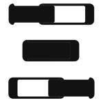 ShinyFX Webcam Cover Slide, Privacy Security - Black