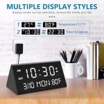Wooden Digital Alarm Clock with Dimmer