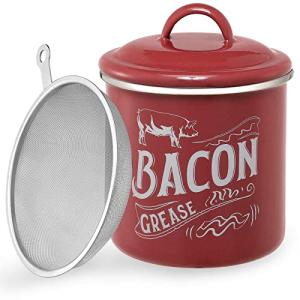 Bacon Grease Saver Container with Fine Strainer