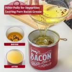 Bacon Grease Saver Container with Fine Strainer